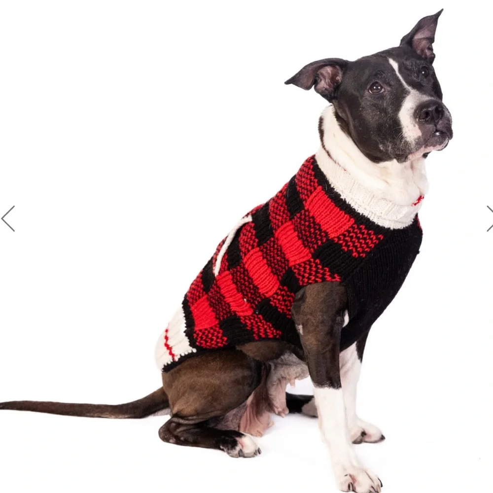 NWT-Buffalo Plaid Dog Sweater — Chilly Dog Size XXL